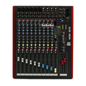The multipurpose Allen & Heath ZED-12FX mixer combines six mic/line inputs, three stereo inputs for effect returns and portable music players or keyboards, a 24-bit effects processor, and a USB digital audio interface compatible with Mac and Windows computers-in a compact and portable package small enough for carrying to your gig, whether recording live or in the studio.
