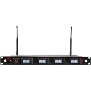 1000 user-selectable UHF frequencies, a 120dB dynamic range, and 500′ of line-of-site operation.