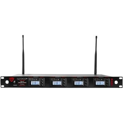 1000 user-selectable UHF frequencies, a 120dB dynamic range, and 500′ of line-of-site operation.