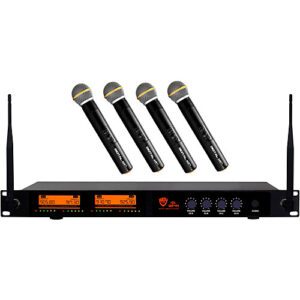 The Nady DW-44 Digital Microphone Systems have the superior sound quality of digital audio technology in an easy-to-use and cost-effective package with top professional operating features like; 48 kHz / 24-bit digital audio conversion, low latency, and clear channel operation inthe UHF 900MHz band