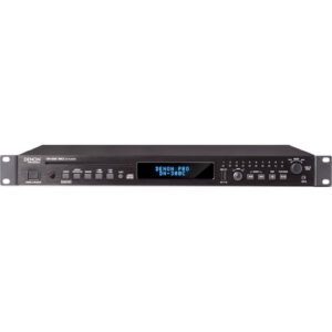 The Denon DN-300CMKII is a single-rack, high-performance CD player with a convenient front-panel port for playing material from a USB drive, and an 1/8″ stereo input for connecting external sources such as a smartphone, tablet, or other media player. The unit is well suited for retail shops, fitness studios, hotel/conference applications, and educational institutions. The ±15% tempo control allows you to speed up or slow down audio, which is especially useful for schools or fitness centers.