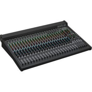 The Mackie 2404VLZ4 24-Channel 4-Bus FX Mixer with USB from the VLZ4 4-Bus Series features Onyx microphone preamps in a high-headroom / low-noise 4-bus design with a feature set suitable for live sound. The mixer is equipped with dual 32-bit RMFX+ effect processors, each with 24 effects including tap delay. It also includes compression on dedicated channels and subgroups that allow for simple, sweet dynamic control.
