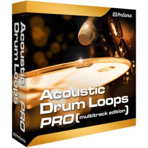 A 19.8GB library of live drum performances, the Presonus Acoustic Drum Loops Pro – Multitrack Edition features multitrack stereo loops in acoustic, earthy, blues, reggae, country, jazz, metal, R&B, funk, rock, and pop genres, as well as bonus loops from Volume 1. Each style is an entire library of matching loops that can be arranged to fit any song form and includes loops for verses, bridges, choruses, fills, and variations.