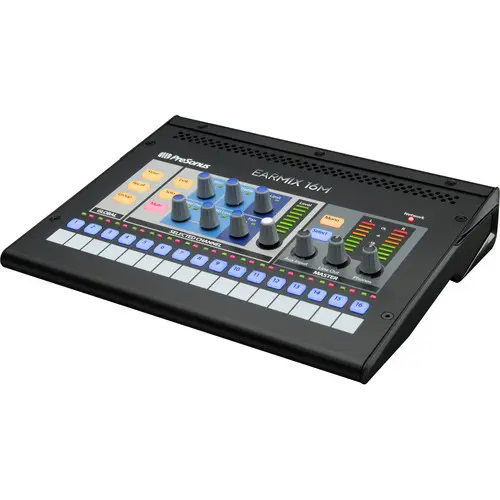 The Presonus EarMix 16M is a 16-channel personal monitor mixer that is compatible with all StudioLive Series III mixers, as well as with other AVB-enabled systems.