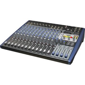 Building upon the success of the original AR16-USB, the PreSonus StudioLive AR16c is an 18-channel hybrid performance and recording mixer well suited for a variety of applications including mixing and recording live shows, studio productions, band rehearsals, podcasts, and more. Updates to to the AR16c include a USB-C connection, Bluetooth 5.0, and a refresh of the mixer’s layout and design. The mixer is packed with analog connections and digital tools that are powerful, yet easy to learn and use. The mixer features Class-A preamps and 3-band EQ.