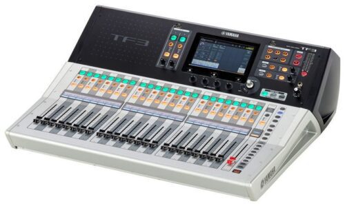 The Yamaha TF3 is a rack-mountable digital audio mixing console that features a touchscreen display, 25 motorized faders, and is expandable up to 48 input channels by adding the optional Tio1608-D I/O rack. Ideal for a multitude of live sound reinforcement scenarios, the TF3 can also be used for live recording, offering 34 x 34 channel digital recording and playback via USB 2.0 using a computer and your preferred DAW software, and 2 x 2 channel recording and playback using any USB storage device.