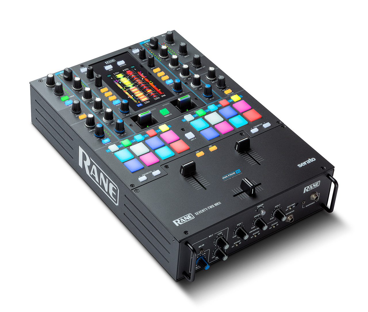 Boasting a more advanced feature set than its predecessor, the Rane Seventy-Two MKII DJ mixer is ready to help you unleash your creative potential. The newest version includes upgrades such as Mag Four faders with external and internal crossfader tension controls, enhanced toggle/sync controls, and dual DVS inputs. It features extensive I/O options with individually assignable USB controller inputs for Rane DJ’s Twelve MKII control systems. The Seventy-Two MKII also carries a 4.3-inch full-color touchscreen for at-a-glance monitoring and FX control. Serato DJs will appreciate just how well this 2-channel mixer integrates with their software. If you’re looking for a knockout new DJ mixer, the Rane Seventy-Two MKII 2-channel DJ mixer definitely won’t disappoint.