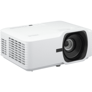 Enjoy long life and relative low cost of ownership with the LS740HD 5000-Lumen Full HD Laser DLP Projector from ViewSonic. The LS740HD features ViewSonic's long-lasting laser phosphor illumination which can deliver up to 30,000 hours of use. With 5000 lumens of brightness, Full HD resolution, and rich DLP color, the LS740HD is ideal for daily use in classrooms and meeting rooms. This projector is compact in size, capable of vertical and horizontal keystone correction, and supports installation in any orientation, making it a cost-effective solution for tricky installations.