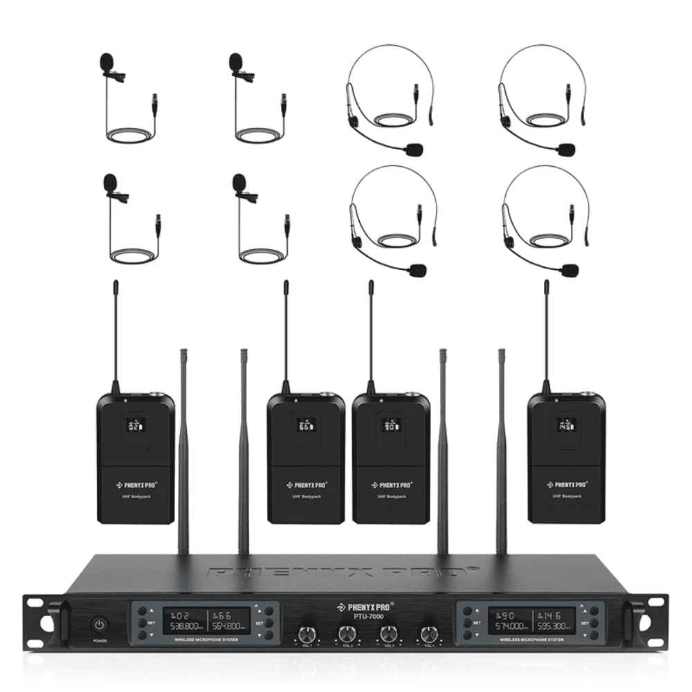 The PTU-7000 wireless system can offer you extraordinary crispy audio and reliable performance - for an unmatchable price. The receiver is capable of scanning for available frequencies so you don't need to worry about dropouts. It has never been easier to get on stage with the confidence you should have.